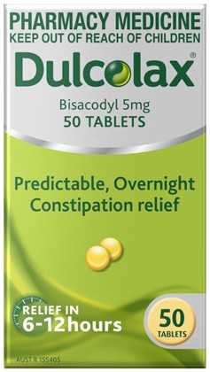 Dulcolax Bisacodyl 5mg 50 Tablets