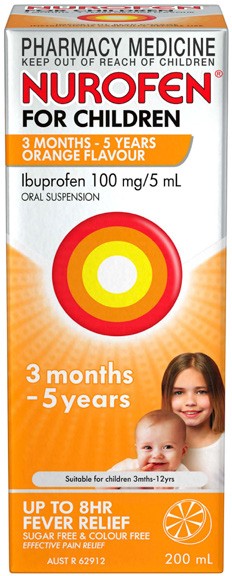 Nurofen For Children 3 Months-5 Years Orange Flavour 200mL