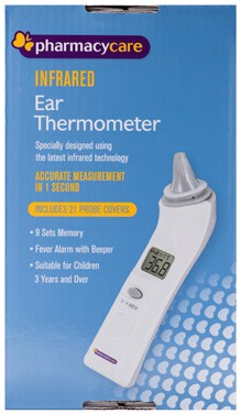 Pharmacy Care Infrared Ear Thermometer with Cover