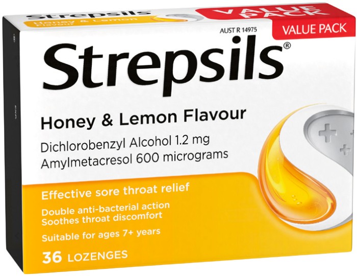 Strepsils Sore Throat Relief Lozenges 36 Pack Selected Varieties**