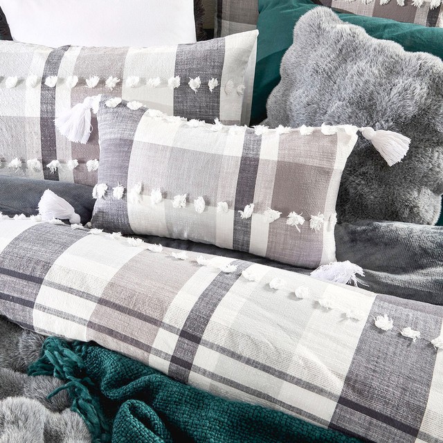 Omari Check Bedroom Cushion by Habitat