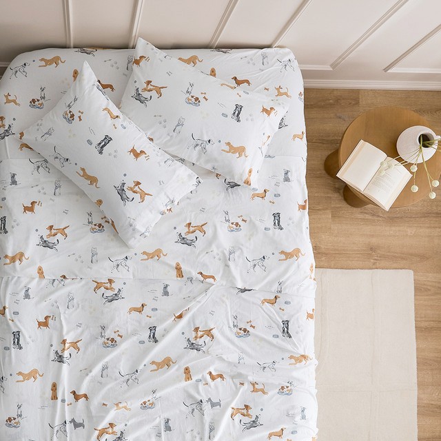 Paws Cotton Printed Flannelette Sheet Set by Habitat