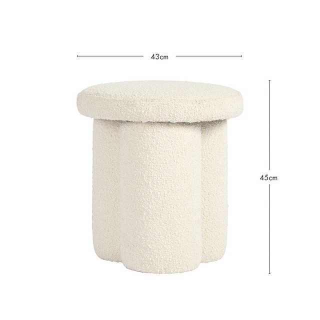 Ollie Bouclé Ottoman by M.U.S.E.