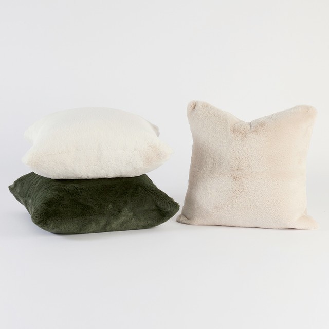 Nevada Faux Fur Square Cushion by M.U.S.E.
