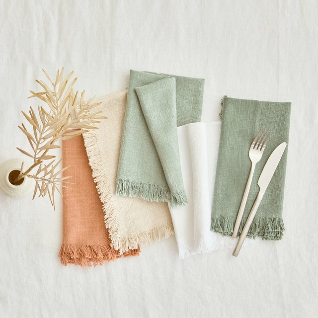 Ashra Fringed Tablecloth by M.U.S.E.