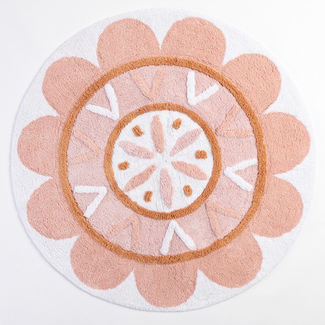 Folk Flower Round Bath Mat by Habitat