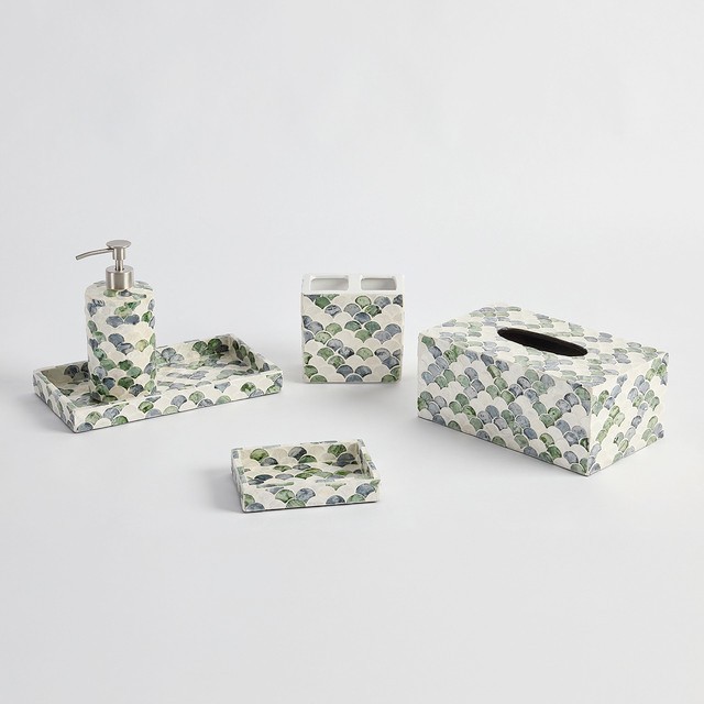 Coco Capiz Bathroom Accessories by M.U.S.E.