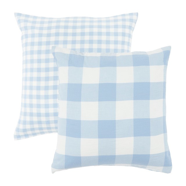 Della Check European Pillowcase by Habitat