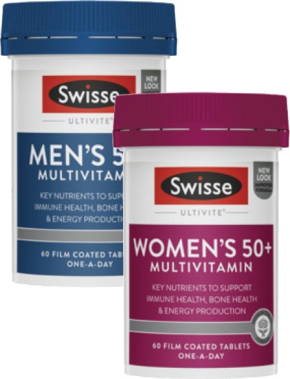 Swisse Ultivite Men's or Women's 50+ Tablets 60 Pack