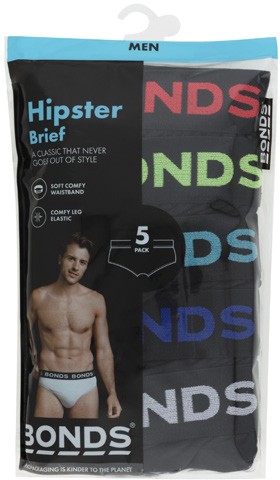 Bonds Men's Hipster Brief 5 Pack