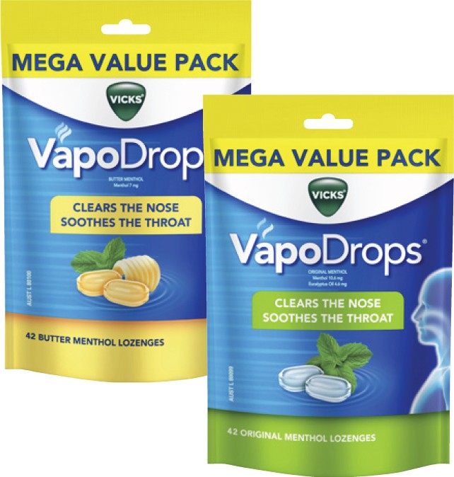 Vicks VapoDrops Lozenges 42 Pack^