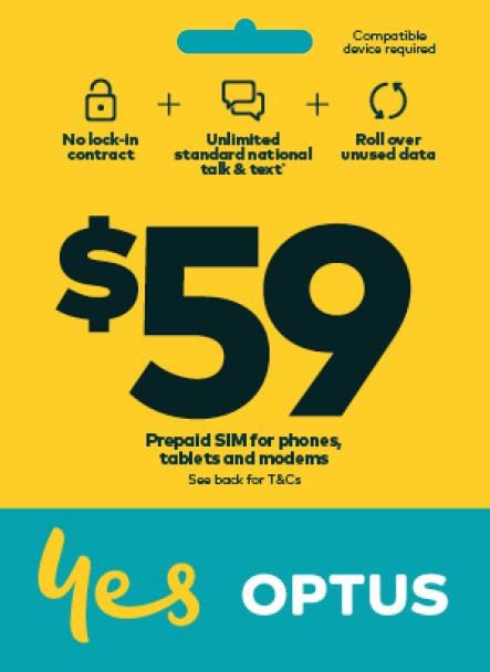 Optus $59 Prepaid SIM Starter Kit