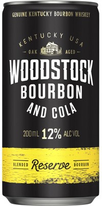 Woodstock Bourbon & Cola 12% 4x200mL