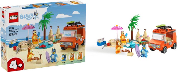 NEW LEGO Bluey Bluey’s Beach & Family Car Trip 11202