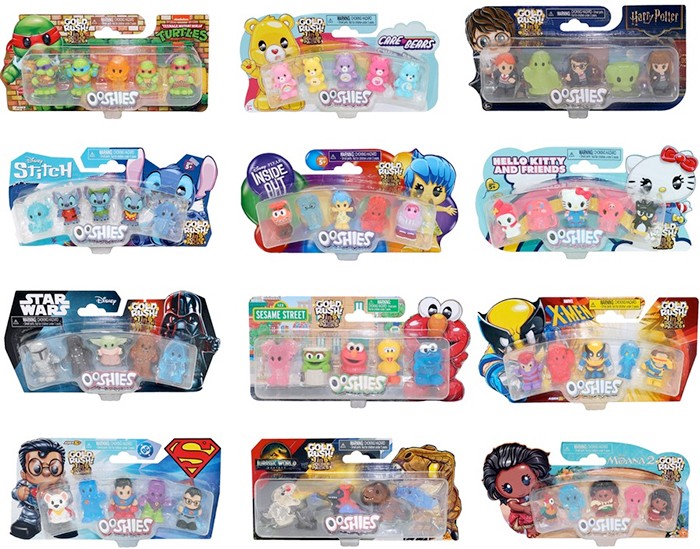 Ooshies Assorted 5-Pack Gold Rush Figures