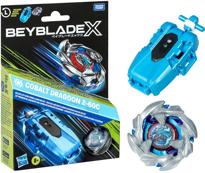 Beyblade Cobalt Dragon Deluxe String Launcher