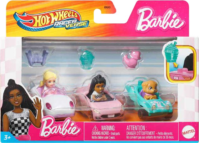 Hot Wheels RacerVerse Barbie 3-Pack