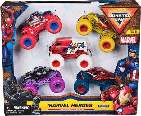 Monster Jam 1:64 Marvel 5 Pack