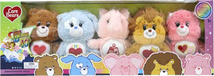 NEW Care Bears 5-Pack Plush