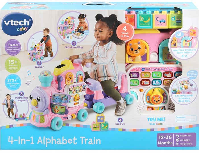 VTech 4-in-1 Alphabet Train - Pink