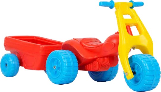 Cyclops Junior ATV with Trailer - Red-Blue