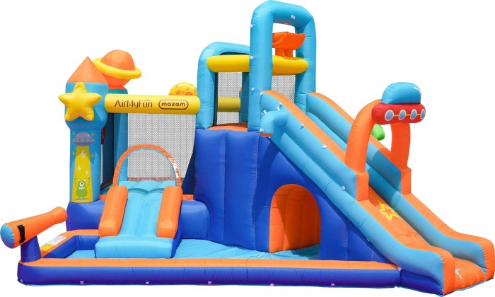 AirMyFun Inflatable Trampoline with Water Slide