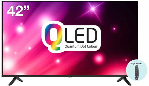 JVC 42” QLED WebOS Hub TV with Magic Remote
