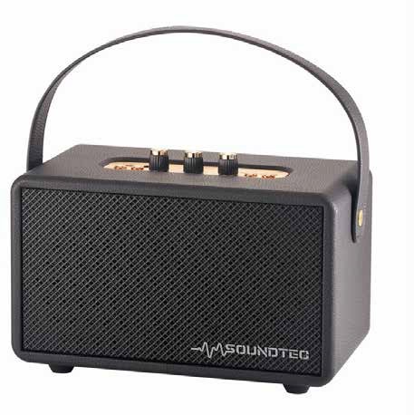 NEW Laser SoundTec Retro 24W BoomBox with Carry Strap