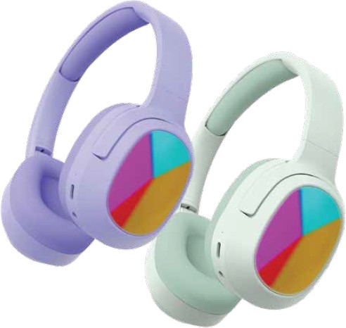 NEW Laser On-Ear Foldable Bluetooth Headphone - Purple or Blue Aqua