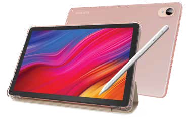 AIWA 10.1” Pro Wifi Tablet with Stylus Pen and Foldable Case - Peach