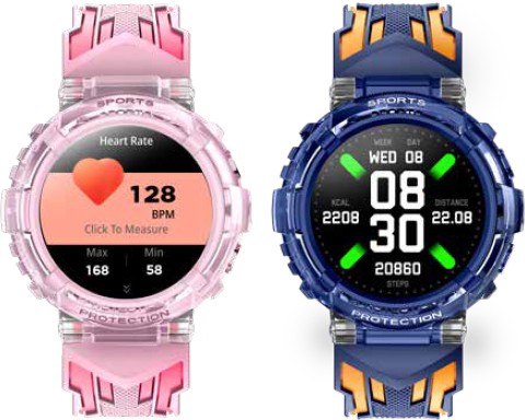DGTEC Kids Sport Smartwatch with Bluetooth - Pink or Navy