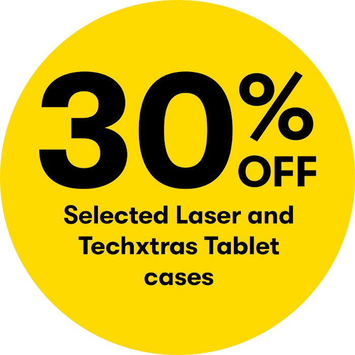 30% off Selected Laser and Techxtras Tablet Cases