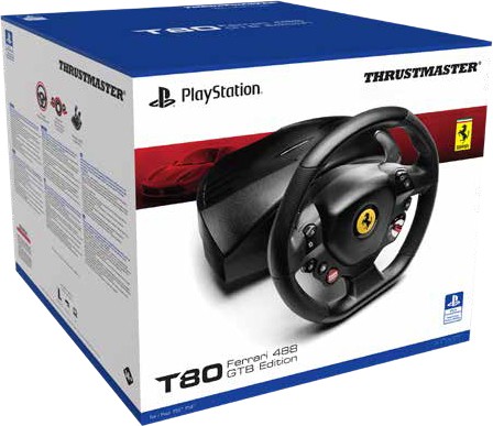 Thrustmaster T80 Ferrari 488 GTB Edition Racing Wheel for PlayStation & PC