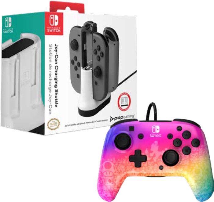 PDP Joy Con Charging Station or Rematch Wired Controller