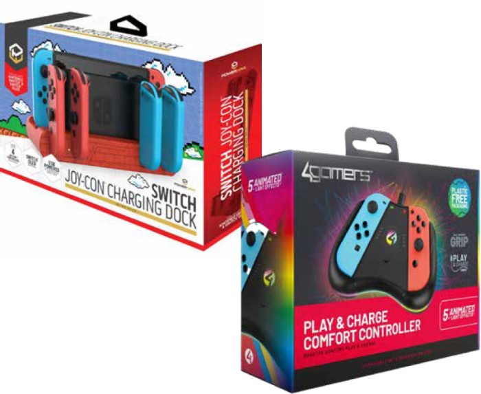 Nintendo Switch Light Up Joy Con Controller or Powerwave Switch Joy-Con Charging Dock - Retro Bricks