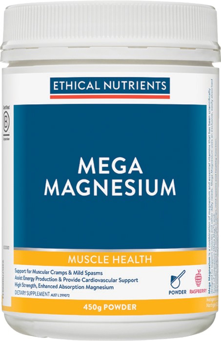 Ethical Nutrients Mega Magnesium Powder 450g* - Raspberry