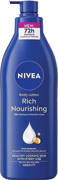 Nivea Rich Nourishing Body Lotion 72h Moisturiser 400mL