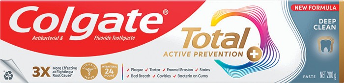 Colgate Total Active Prevention Deep Clean Toothpaste 200g*