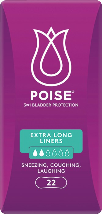 Poise Liners Extra Long 22 Pack