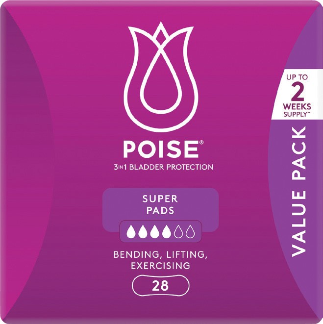 Poise Super Pads Value 28 Pack