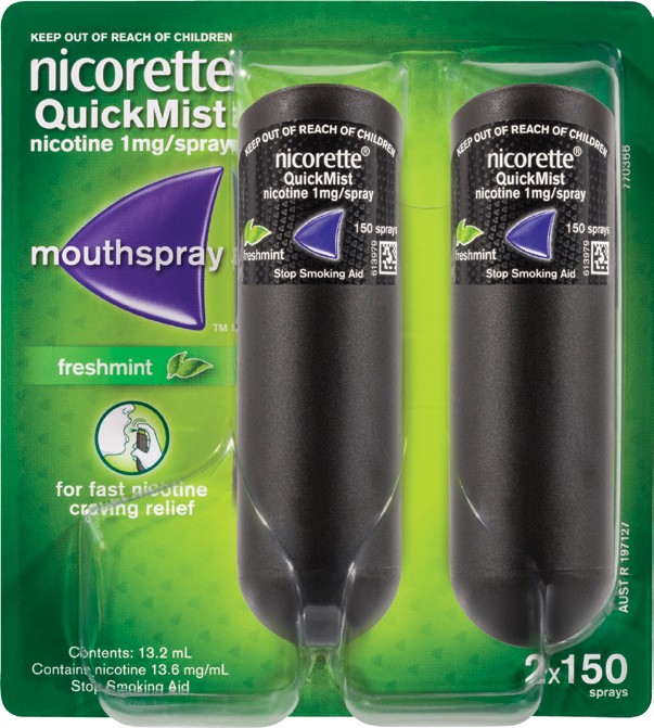 Nicorette QuickMist Freshmint 150 Sprays Duo Pack*