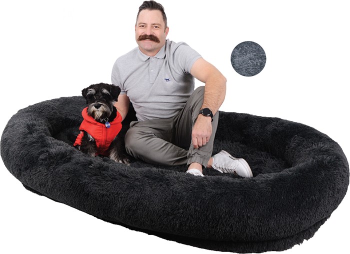Cosy Human Size Pet Bed Black or Grey