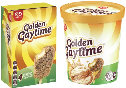 Streets Golden Gaytime Ice Cream 4 Pack, Tub 1 Litre or Paddle Pop Tub 1 Litre Selected Varieties