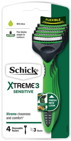 Schick Xtreme 3 Sensitive Disposable Razors 4 Pack