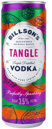 Billson’s Tangle Vodka Mixed Drink Cans 4x355mL