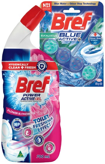 Bref Rim Block Toilet Cleaner 50g or Gel 600‑700mL Selected Varieties