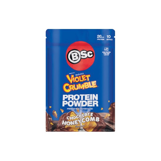 BSc Violet Crumble or Chupa Chups Protein Powder 350-400g^