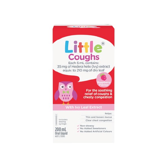 Little Coughs Raspberry Cough Liquid 200ml~