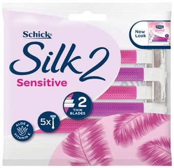 Schick Silk 2 Sensitive Disposable Razors 5 Pack