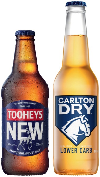 Tooheys New or Carlton Dry 24 Pack